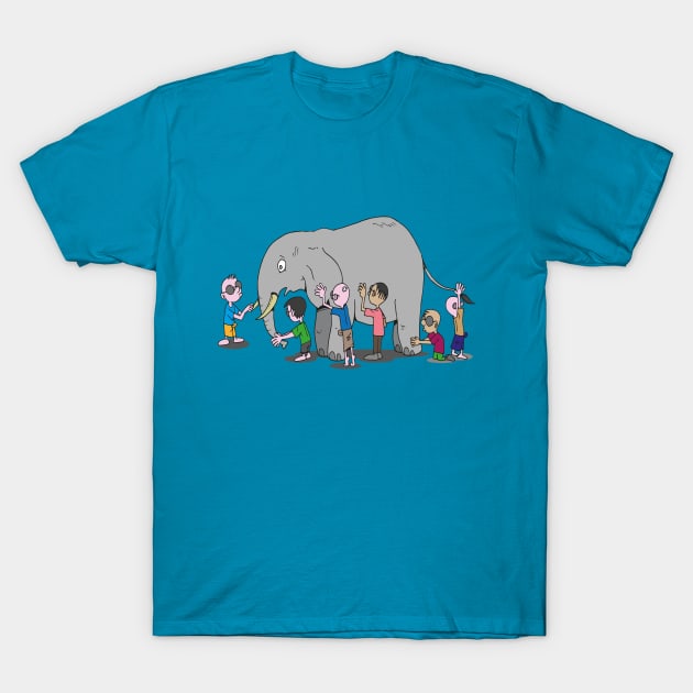 Blind Men and an Elephant Story Design T-Shirt by PatrioTEEism